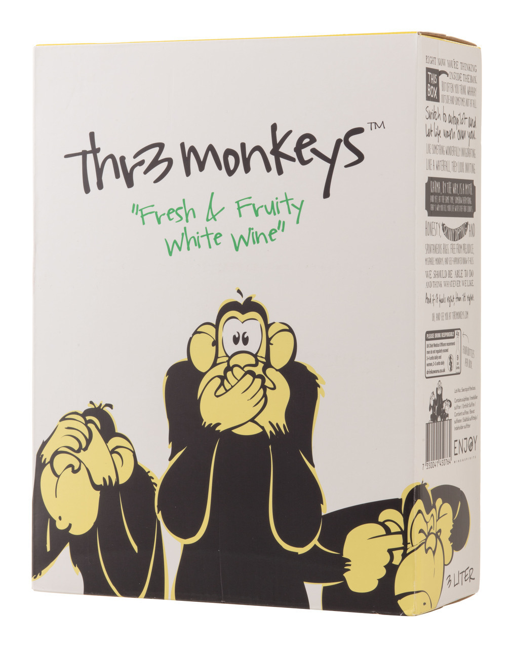 Thr3 Monkeys Fresh & Fruity White Wine